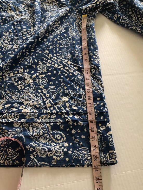 by Anthropologie The Somerset Wide Leg Jumpsuit Size XL Blue White Floral Casual - Picture 13 of 16